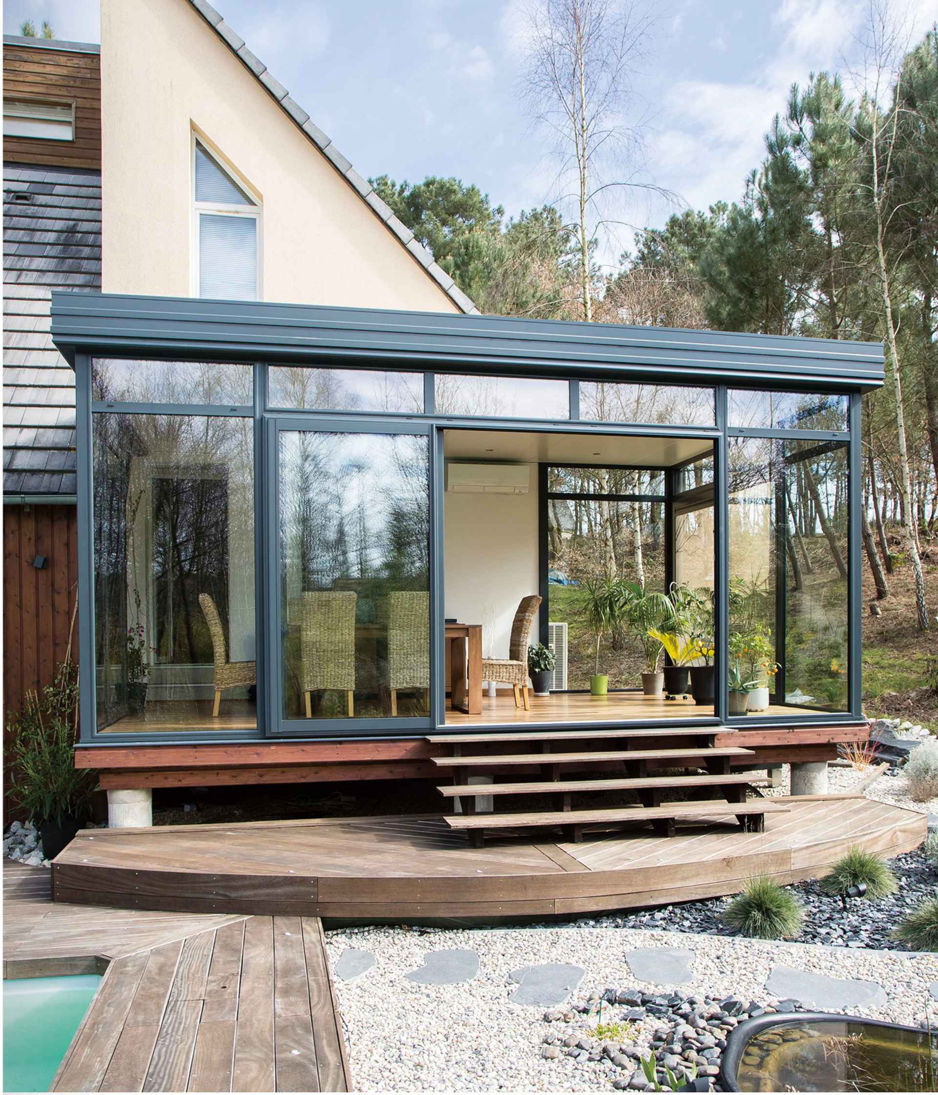 出售外铝合金卷帘窗阳光房夹胶玻璃 铝合金钢结构平顶阳光房型材-阿里巴巴